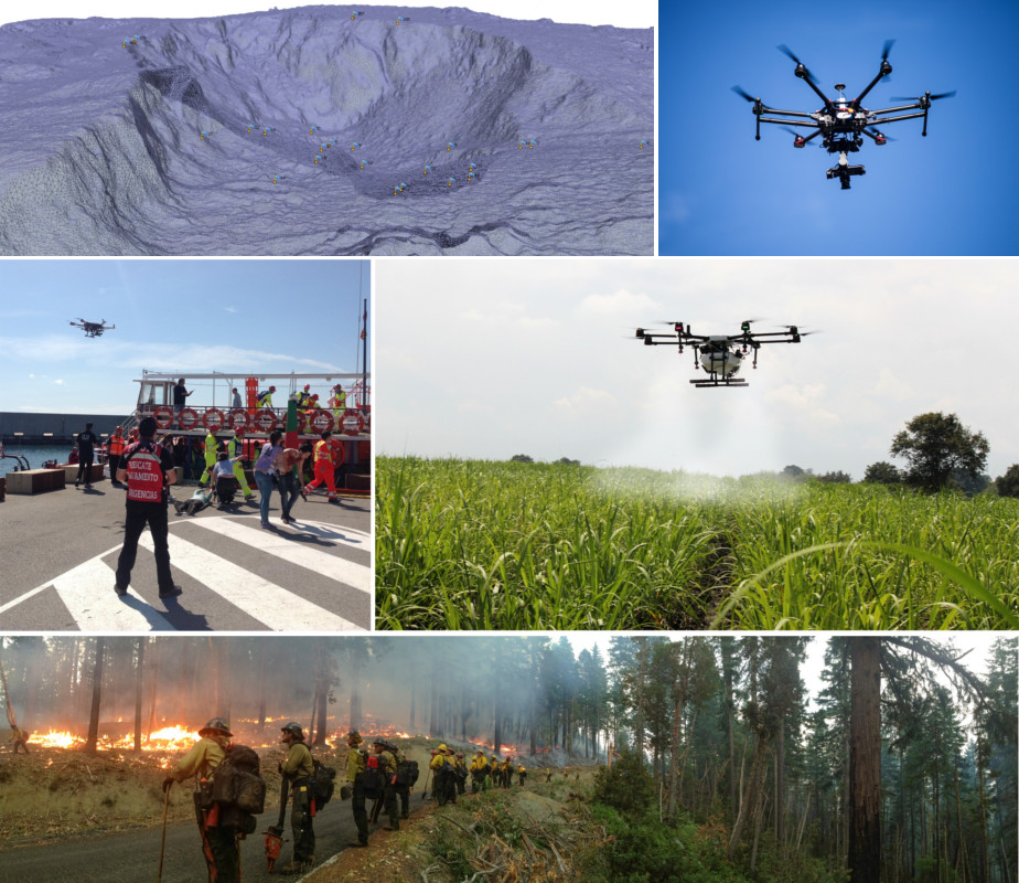 Aplicaciones profesionales de los drones en topografía, agricultura, emergencias e inspección